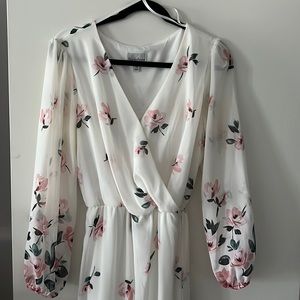 Women’s extra long floral maxi dress. Fit for a tall lady 5’9 and/or above.